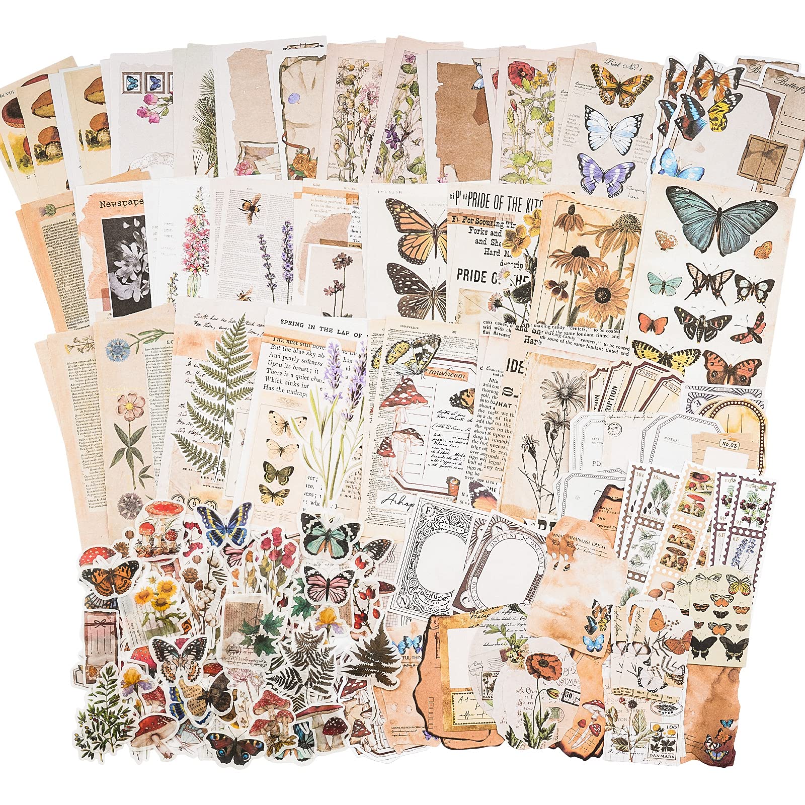 HASTHIP 200pcs Vintage Journal Supplies Pack for Scrapbook Supplies Art Journaling Bullet Junk Journal Planners DIY Paper Stickers Craft Kits Notebook Collage Album Aesthetic, Gold HASTHIP 200pcs Vintage Journal Supplies Pack for Scrapbook Supplies Art Journaling Bullet Junk Journal Planners DIY Paper Stickers Craft Kits Notebook Collage Album Aesthetic, Gold